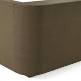 Eastern King Lois - Modern Grey Leather & Beige Shagreen High Headboard Bed - View Image 1