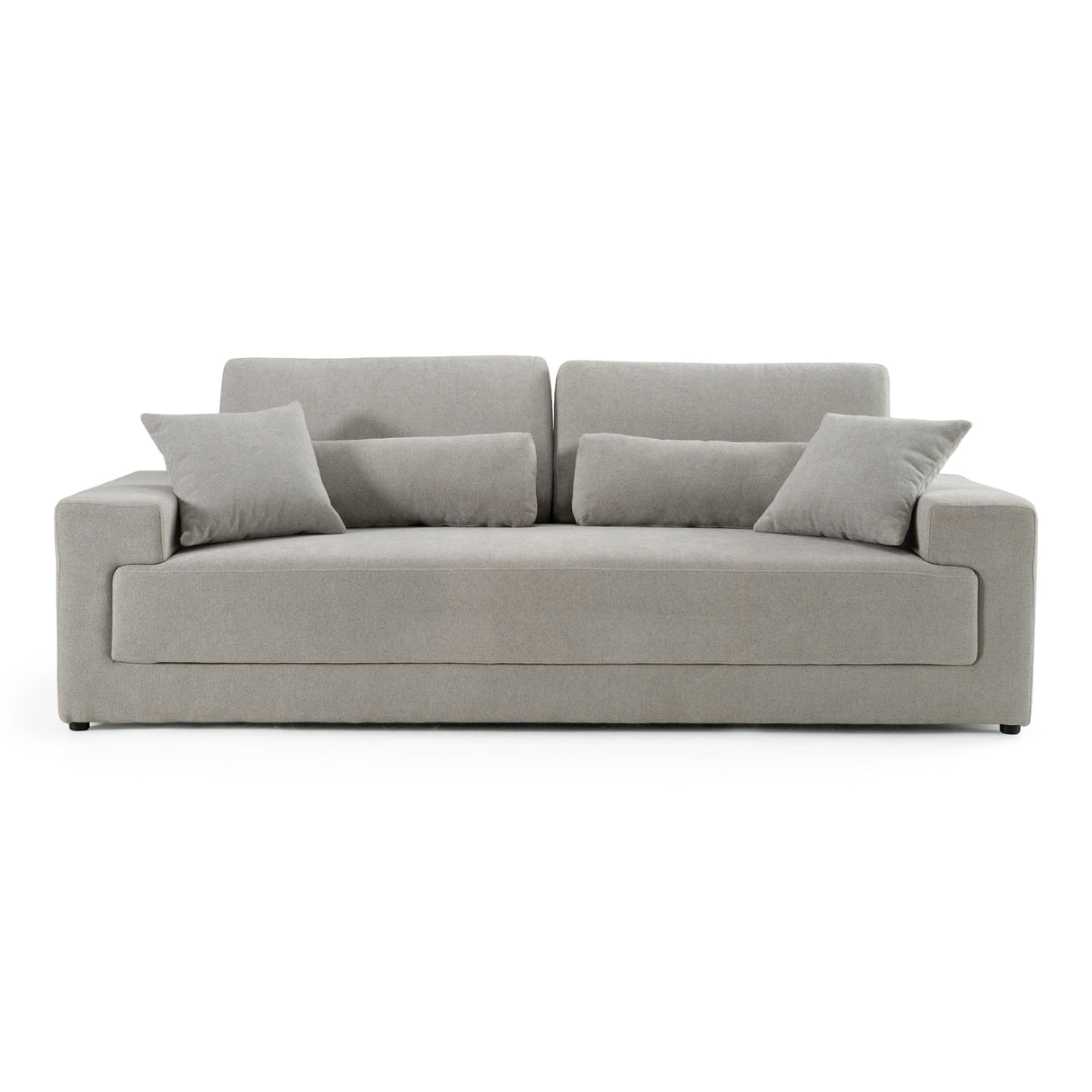 Loki - Modern Grey Fabric 3-Seat Sofa - View Image 1