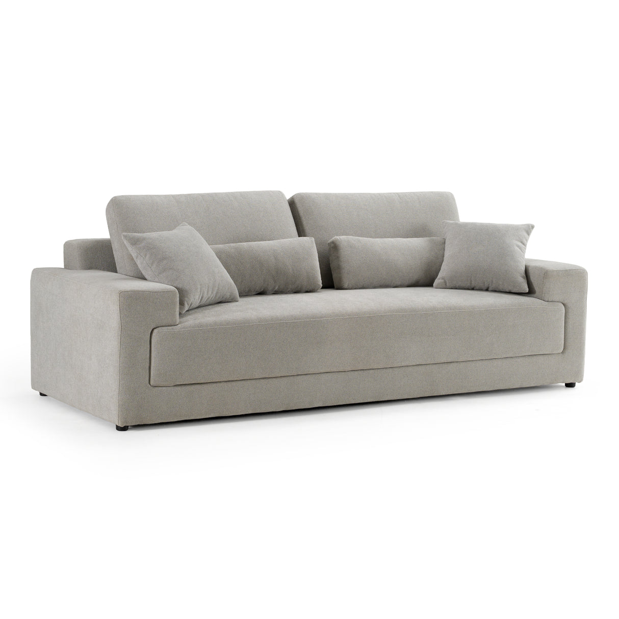 Loki - Modern Grey Fabric 3-Seat Sofa - View Image 1