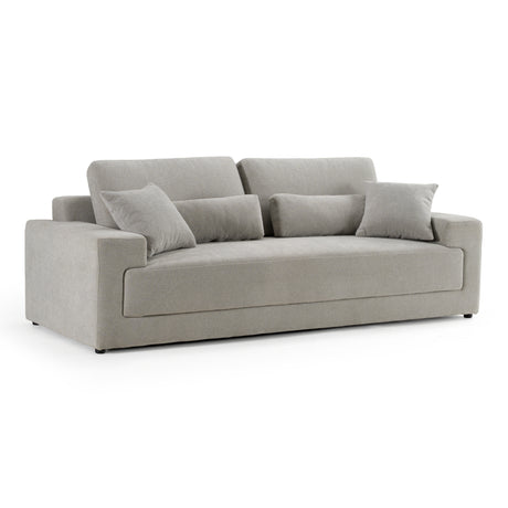 Loki - Modern Grey Fabric 3-Seat Sofa - View Image 1