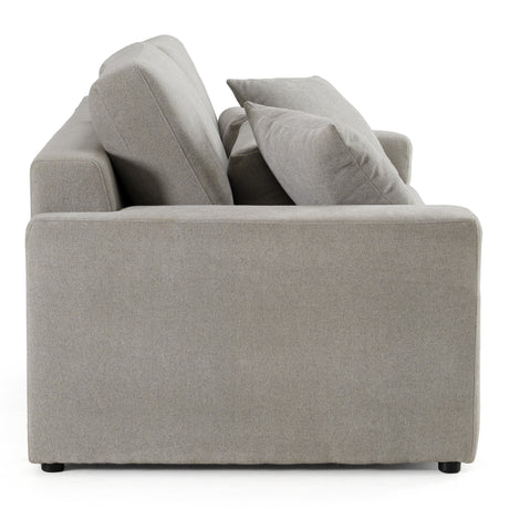 Loki - Modern Grey Fabric 3-Seat Sofa - View Image 1