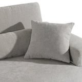 Loki - Modern Grey Fabric 3-Seat Sofa - View Image 1
