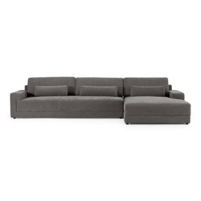Loki - Modern Grey Fabric Right Facing Sectional Sofa - View Image 1