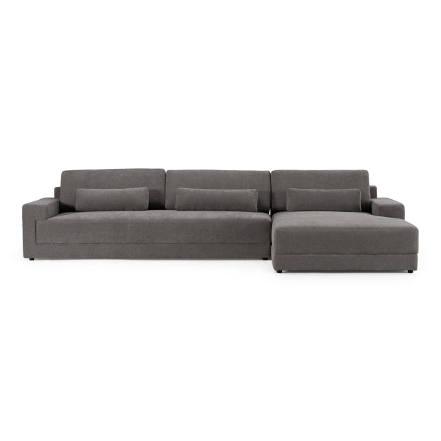 Loki - Modern Grey Fabric Right Facing Sectional Sofa - View Image 1