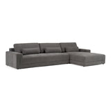 Loki - Modern Grey Fabric Right Facing Sectional Sofa - View Image 1
