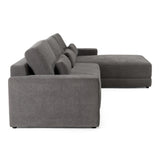 Loki - Modern Grey Fabric Right Facing Sectional Sofa - View Image 1