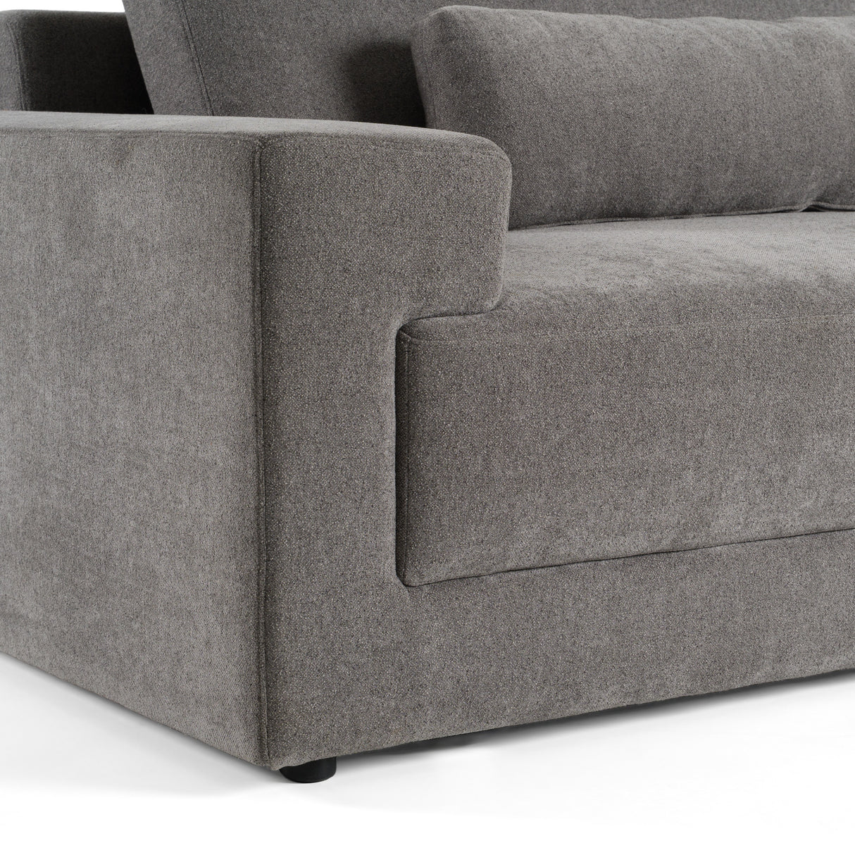 Loki - Modern Grey Fabric Right Facing Sectional Sofa - View Image 1