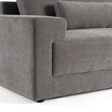 Loki - Modern Grey Fabric Right Facing Sectional Sofa - View Image 1
