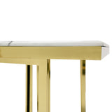 Modrest Loomis - White Marble & Gold Dining Table