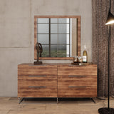 Queen Lorenzo Italian Modern Walnut Bedroom Set