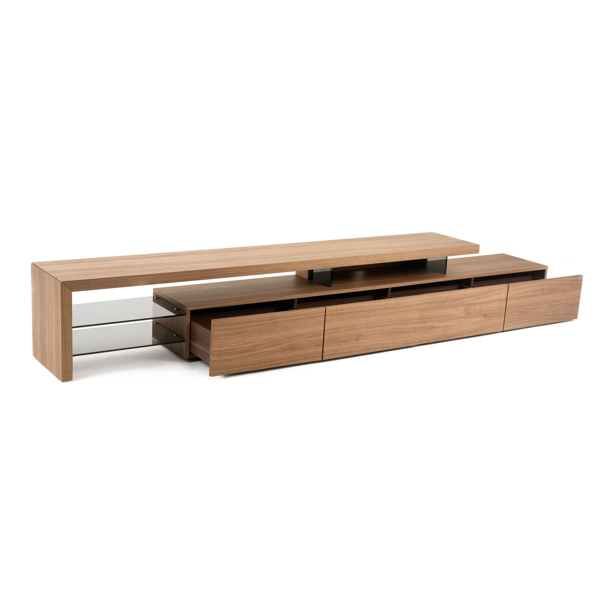Modrest Loreta - Modern Walnut TV Stand