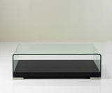 Modern Coffee Table 159A Dark Oak with Glass - J&M Furniture