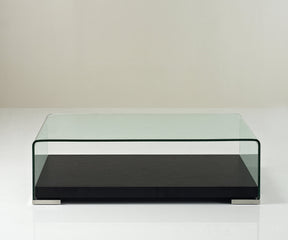 Modern Coffee Table 159A Dark Oak with Glass - J&M Furniture - sold by Home Elegance USA