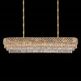 Aurelia 19-Light Rectangular Chandelier – Gold Crystal Luxury Linear Lighting Fixture