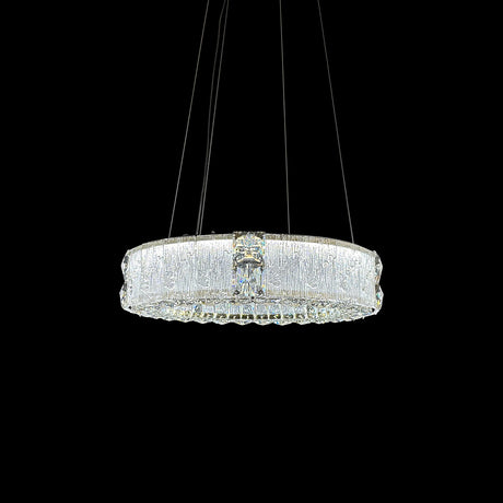 Mina Small Round LED Chandelier – Modern Slim Circular LED Lighting Fixture