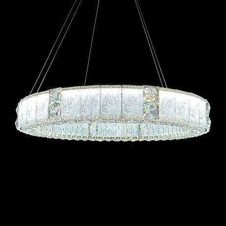 Mina Large Round LED Chandelier – Modern Sculptural Circular Lighting Fixture