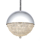 Eclipse LED Chandelier – Silver Dome Modern Contemporary Light Fixture