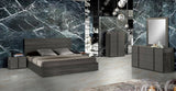 Eastern King Lucia - Italian Modern Matte Grey / Elm Grey Bedroom Set - View Image 1