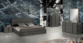 Full Lucia - Italian Modern Matte Grey / Elm Grey Bedroom Set - View Image 1