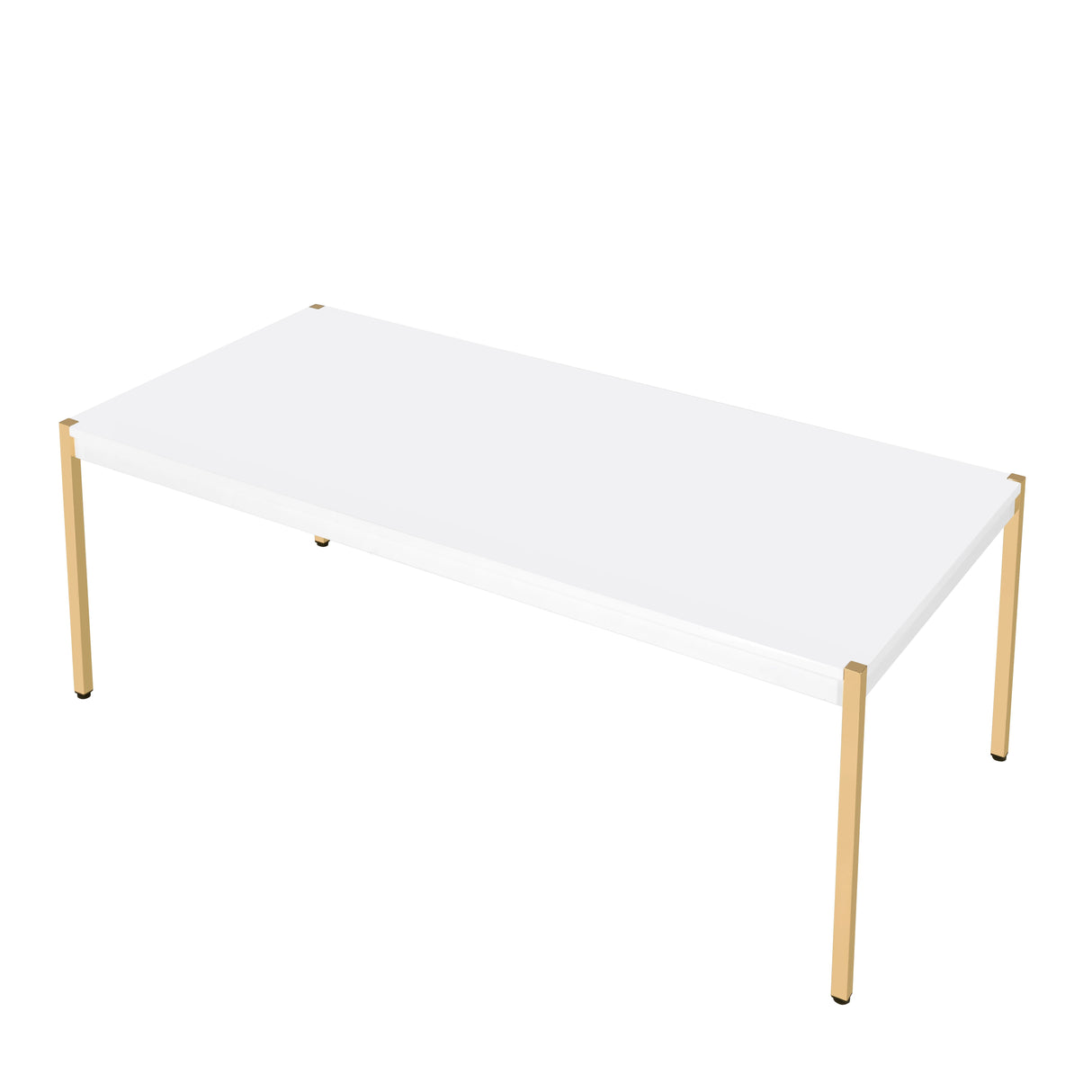 Acme - Otrac Coffee Table LV00034 White & Gold Finish