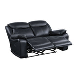 Acme - Ralorel Motion Loveseat LV00061 Black Top Grain Leather