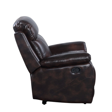 Acme - Perfiel Motion Sofa LV00066 Two Tone Dark Brown Top Grain Leather