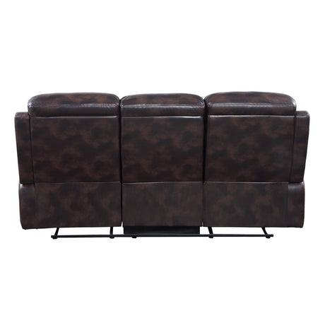 Acme - Perfiel Motion Sofa LV00066 Two Tone Dark Brown Top Grain Leather