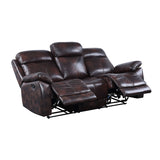 Acme - Perfiel Motion Sofa LV00066 Two Tone Dark Brown Top Grain Leather