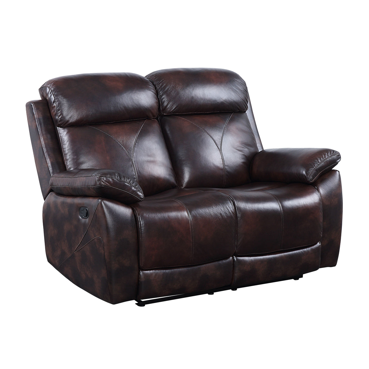 Acme - Perfiel Motion Loveseat LV00067 Two Tone Dark Brown Top Grain Leather