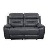 Acme - Lamruil Motion Loveseat LV00073 Gray Top Grain Leather