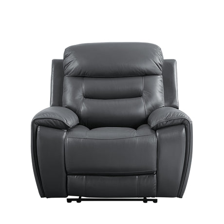 Acme - Lamruil Motion Recliner LV00074 Gray Top Grain Leather