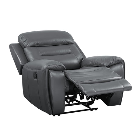 Acme - Lamruil Motion Recliner LV00074 Gray Top Grain Leather