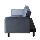 Acme - Qinven Adjustable Sofa LV00085 Dark Gray Velvet