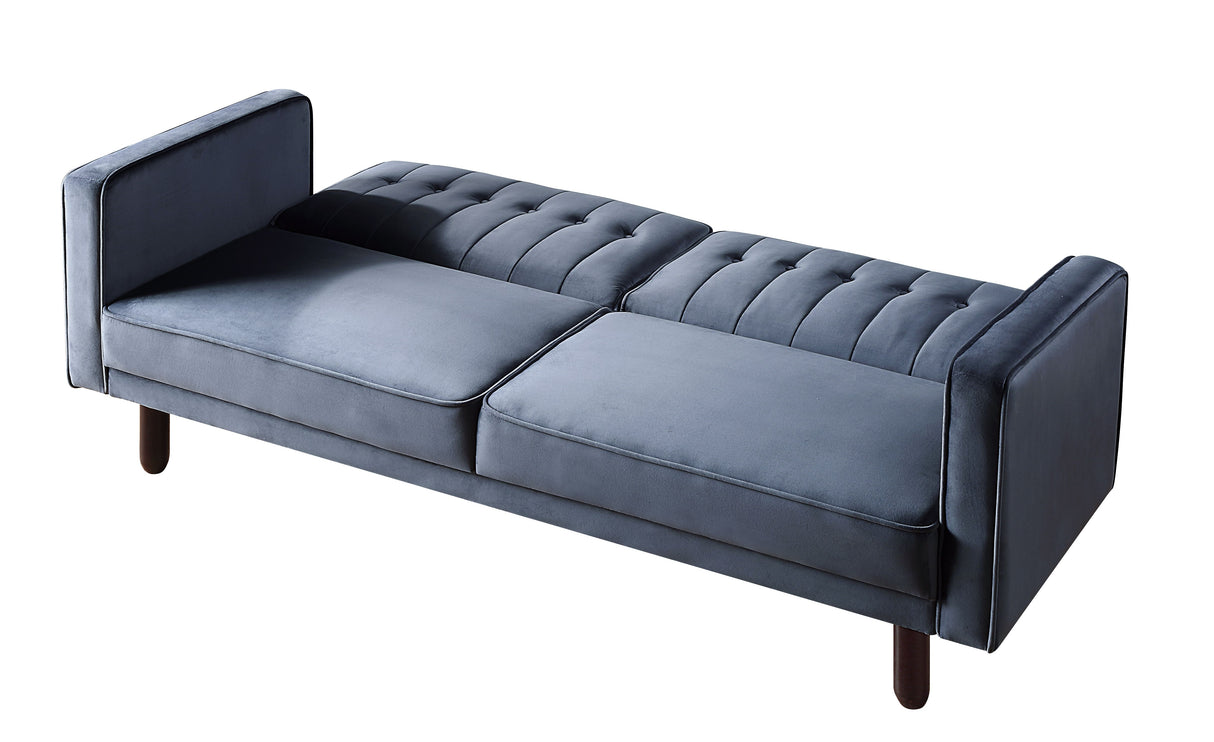 Acme - Qinven Adjustable Sofa LV00085 Dark Gray Velvet