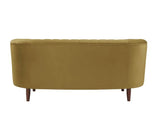 Acme - Millephri Loveseat LV00164 Olive Yellow Velvet