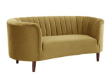 Acme - Millephri Loveseat LV00164 Olive Yellow Velvet