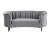 Acme - Millephri Loveseat LV00167 Gray Velvet