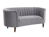 Acme - Millephri Loveseat LV00167 Gray Velvet