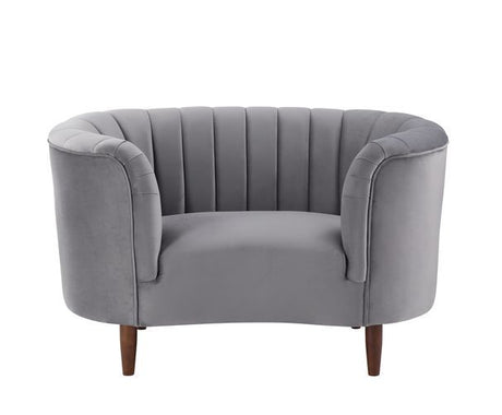 Acme - Millephri Chair LV00168 Gray Velvet