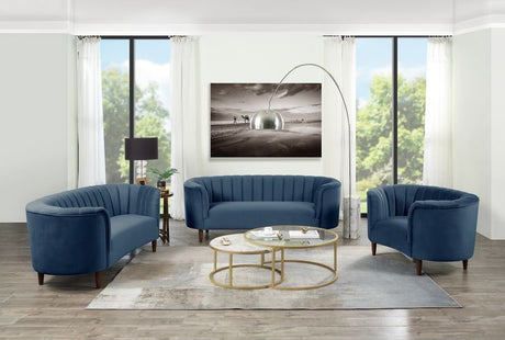 Acme - Millephri Sofa LV00169 Blue Velvet