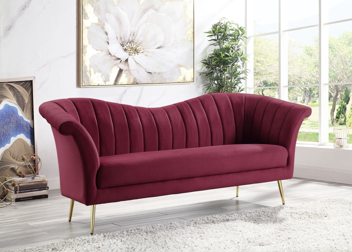 Callista Sofa LV00202 Red Velvet | Acme - LV00202 - Home Elegance USA - 4