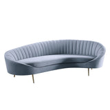 Ballard Sofa LV00204 Light Gray Velvet | Acme - LV00204 - Home Elegance USA - 2