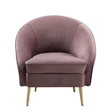 Abey Chair LV00206 Pink Velvet | Acme - LV00206 - Home Elegance USA - 2