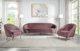 Abey Chair LV00206 Pink Velvet | Acme - LV00206 - Home Elegance USA - 5