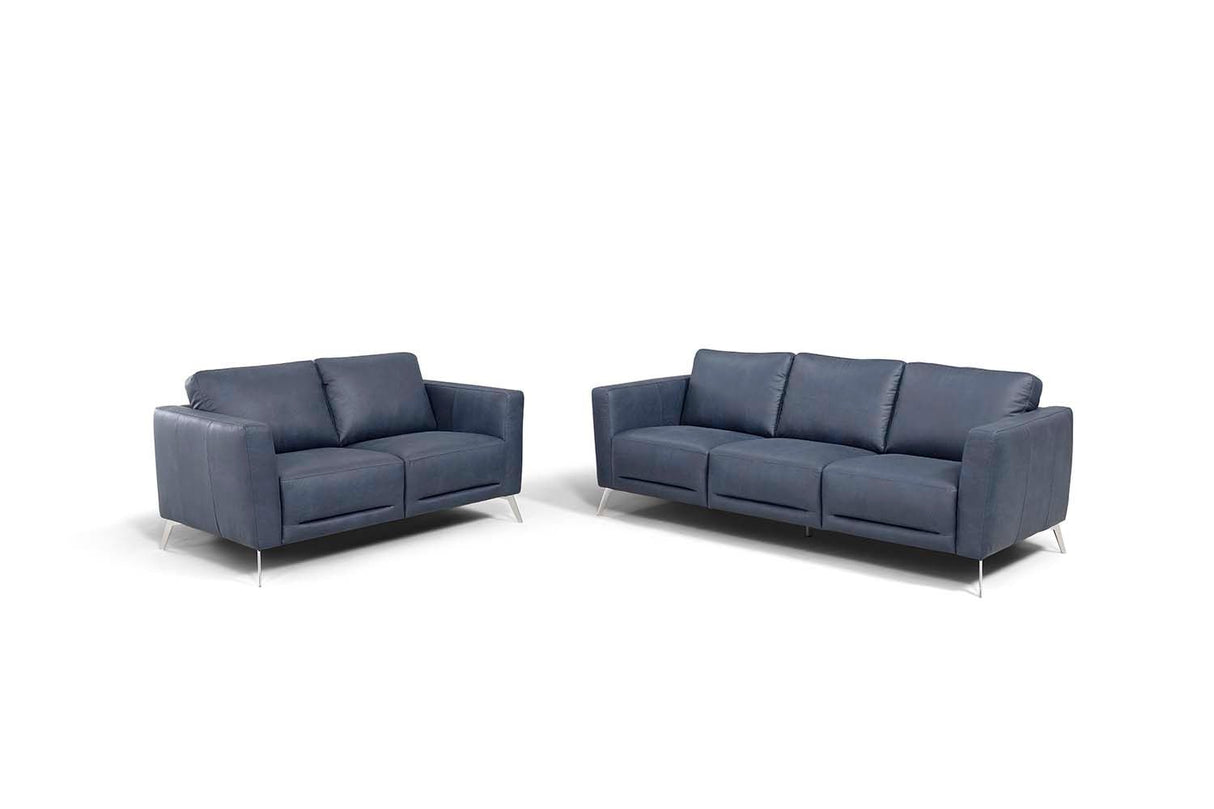 Astonic Sofa LV00212 Blue Leather | Acme | Home Elegance USA