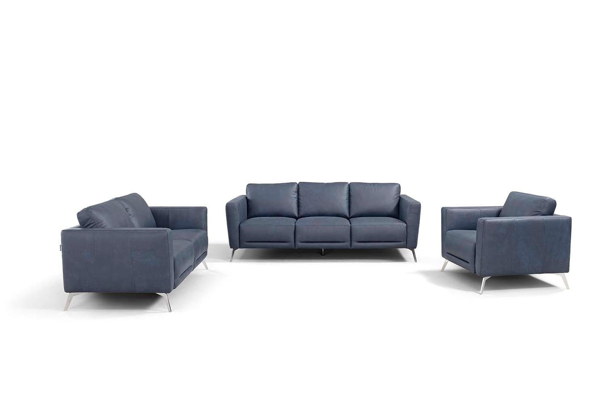 Astonic Loveseat LV00213 Blue Leather | Acme | Home Elegance USA