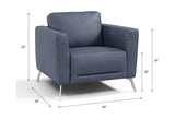 Acme - Astonic Chair LV00214 Blue Leather
