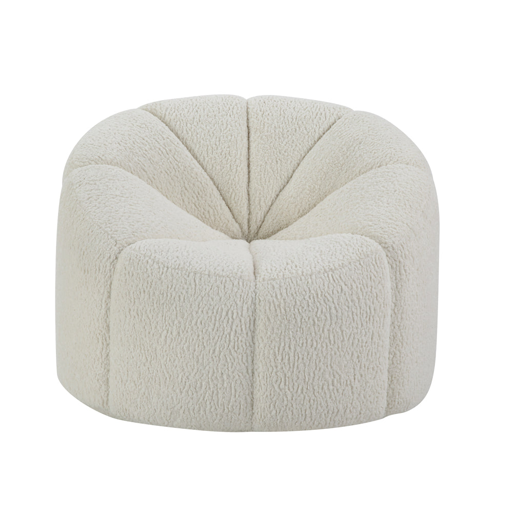 Acme - Osmash Chair W/Swivel LV00230 White Teddy Sherpa