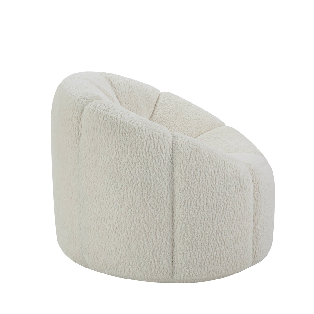 Acme - Osmash Chair W/Swivel LV00230 White Teddy Sherpa