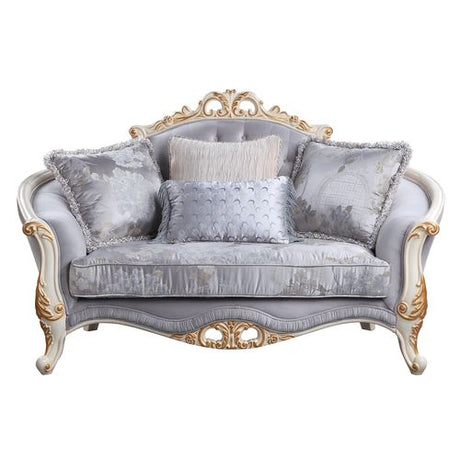 Acme - Galelvith Loveseat W/4 Pillows LV00255 Gray Fabric